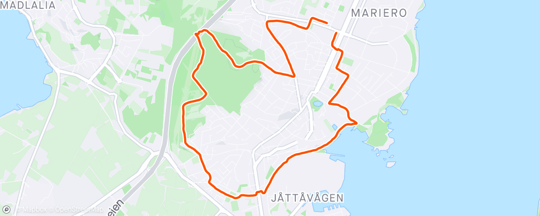 Map of the activity, Søndagstur