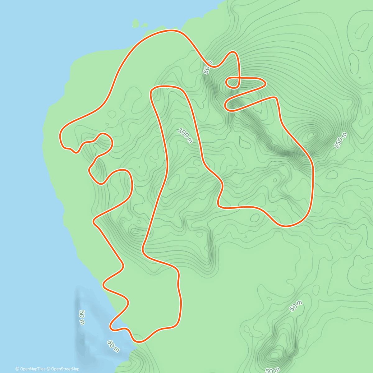 Map of the activity, Zwift - Hilly Route in Watopia