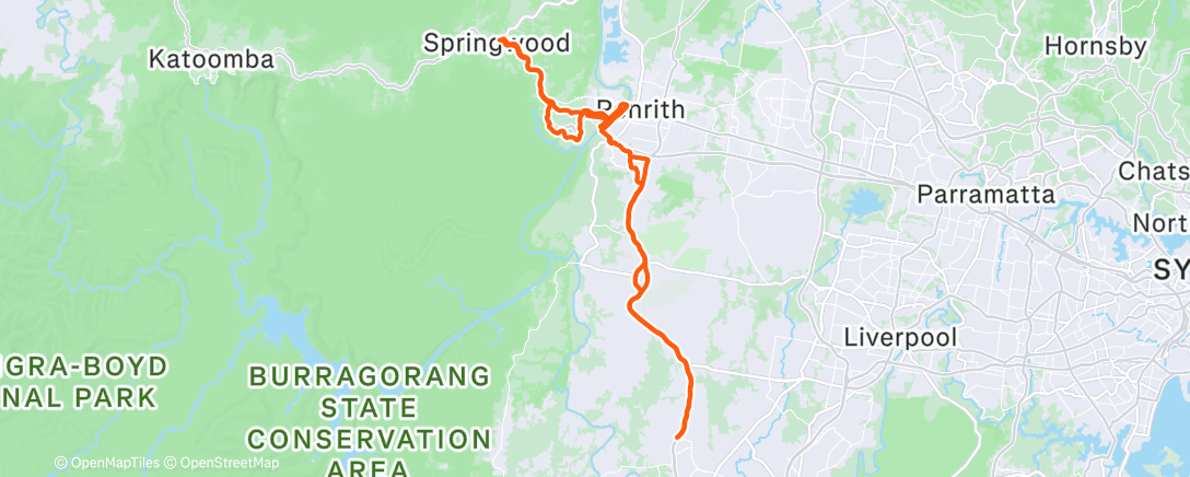 Карта физической активности (Morning Ride)