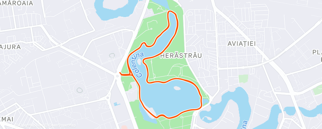 Map of the activity, Morning Run