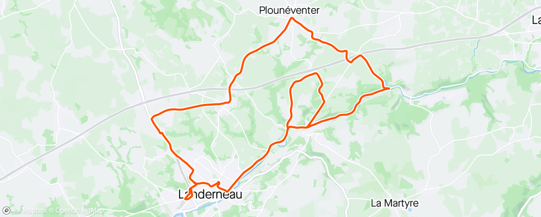 Map of the activity, Tour de Bretagne D-1