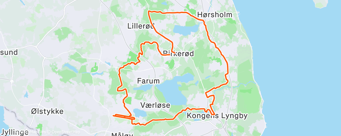 Map of the activity, Morning Ride