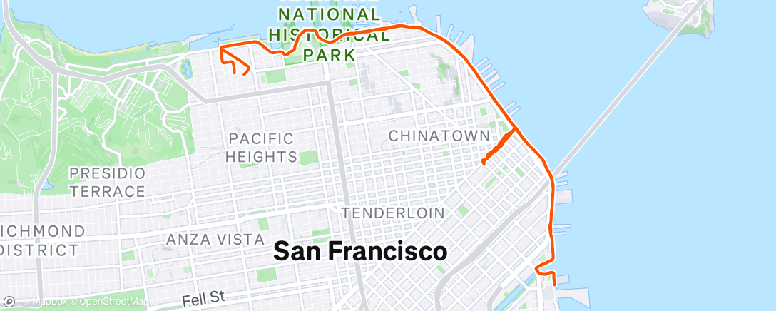 Map of the activity, Coffee badging but the long way