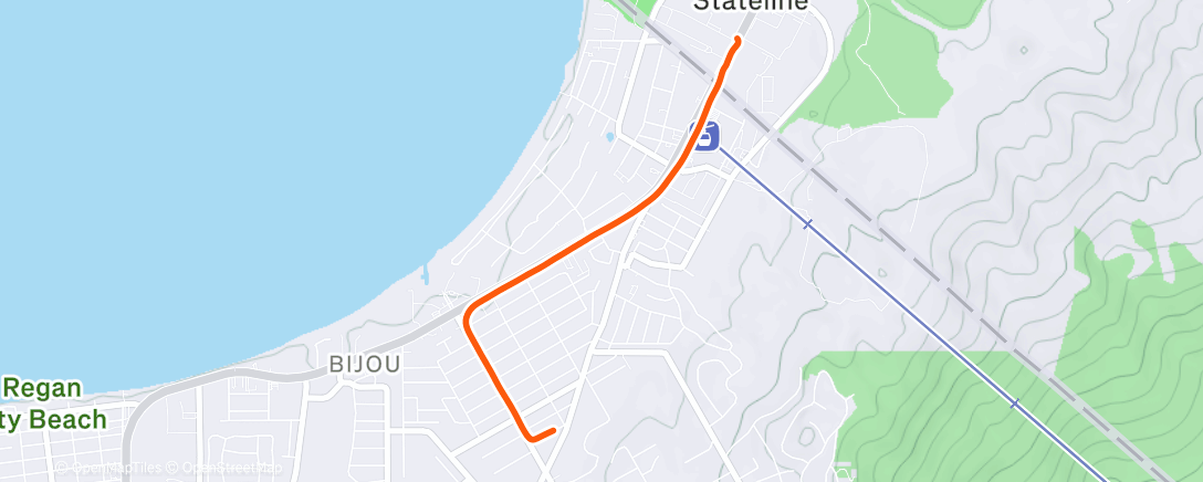 Map of the activity, Night Run commute
