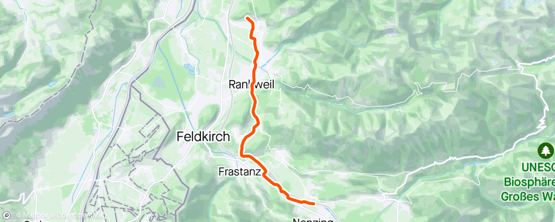 Map of the activity, Fußballplatz retour