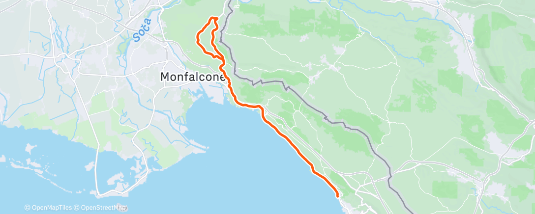 Map of the activity, Pedalata bella croccante…!!! 🌬️🥶