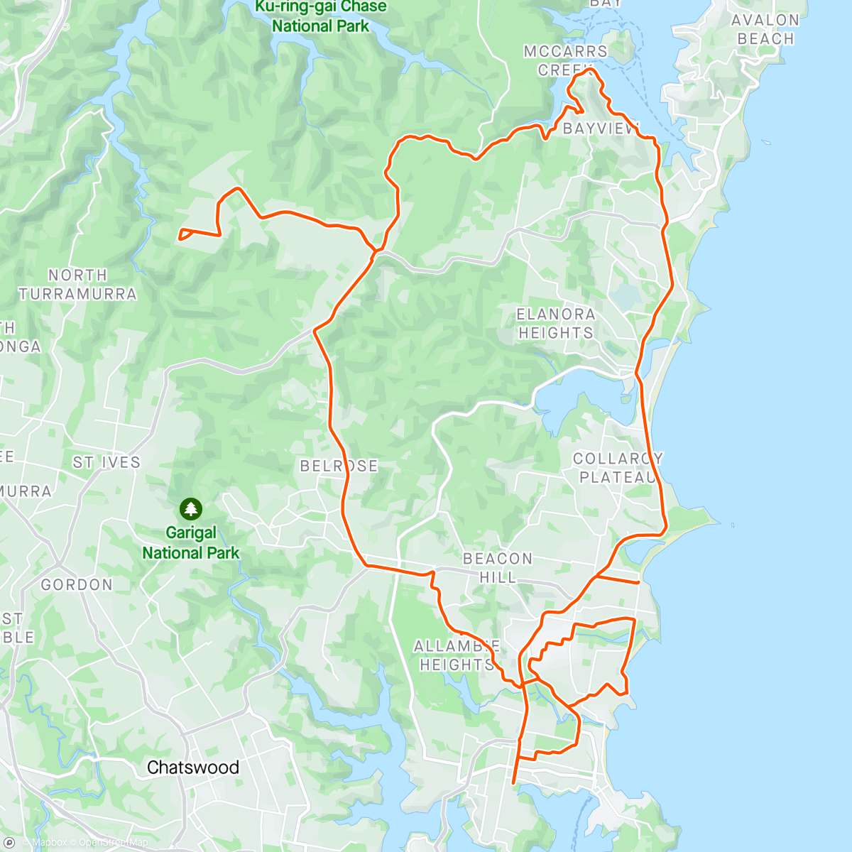Map of the activity, Great Anzac Day spin with Daz & Elle