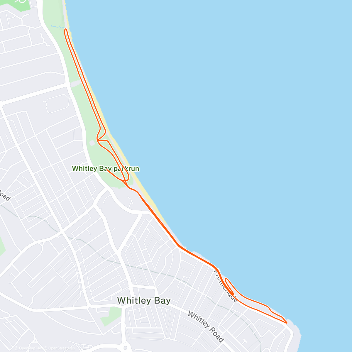 Map of the activity, Woodlawn 5k