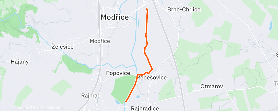 Map of the activity, Test race 10k