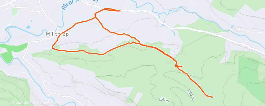 Map of the activity, Afternoon Trail Run - Slip and Slide