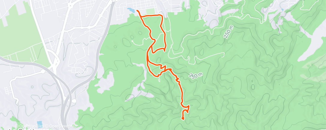 Map of the activity, Carrera de montaña matutina