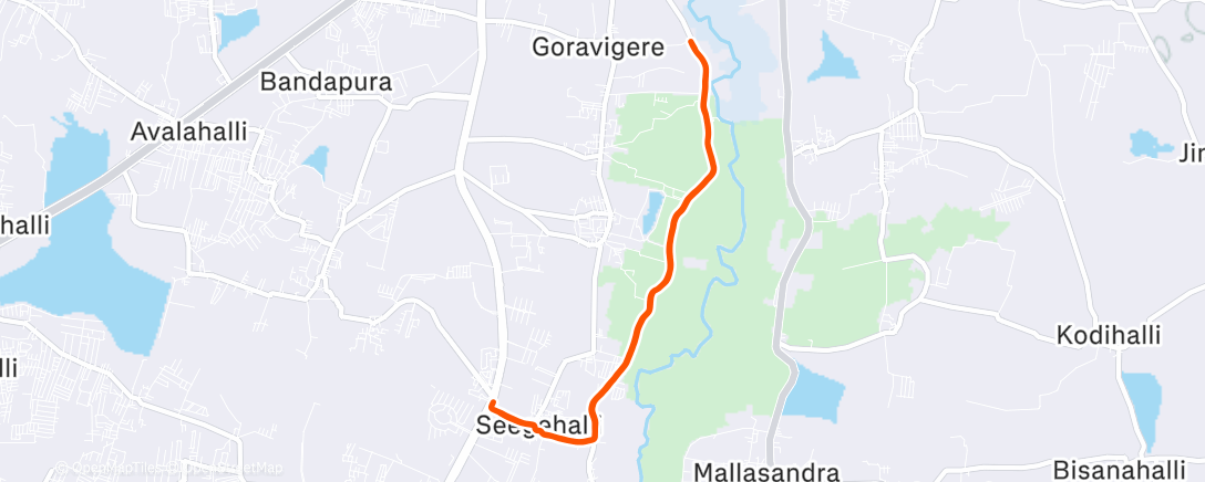 Map of the activity, Morning Run