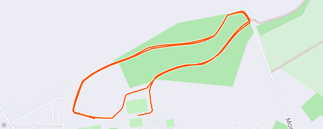 Mapa da atividade, Linwood ParkRun