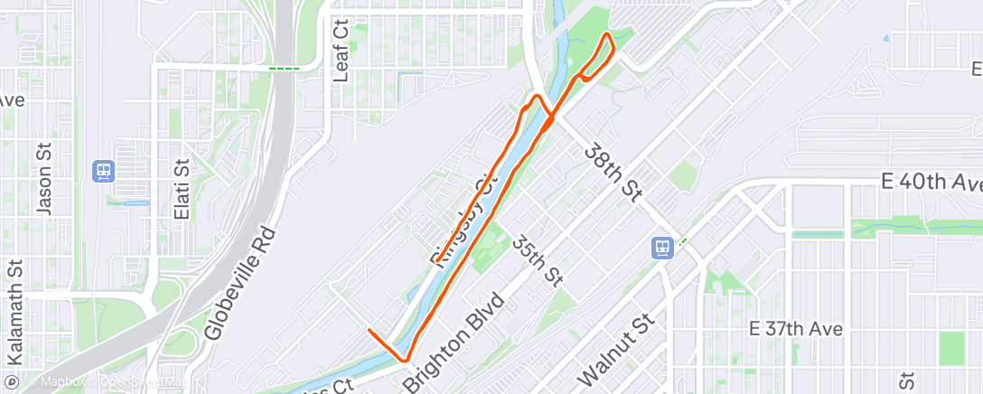 Map of the activity, Morning Run