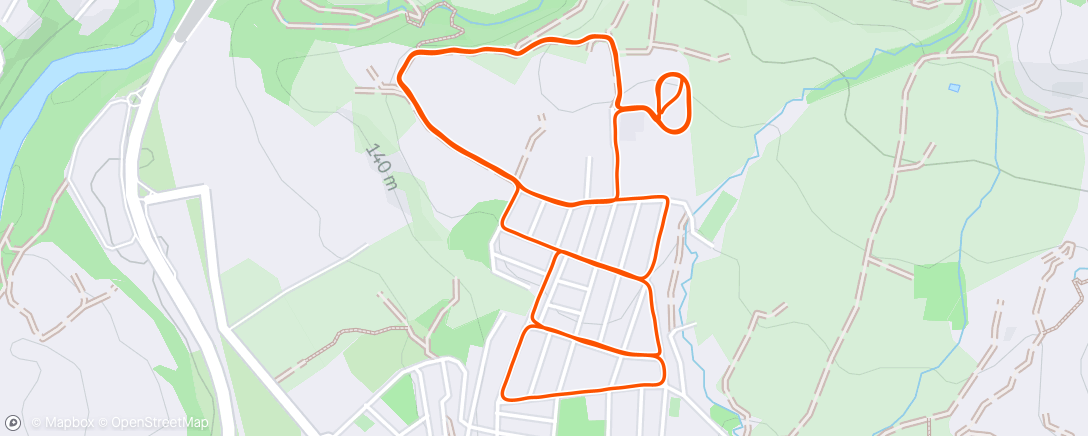Map of the activity, Carrera de noche