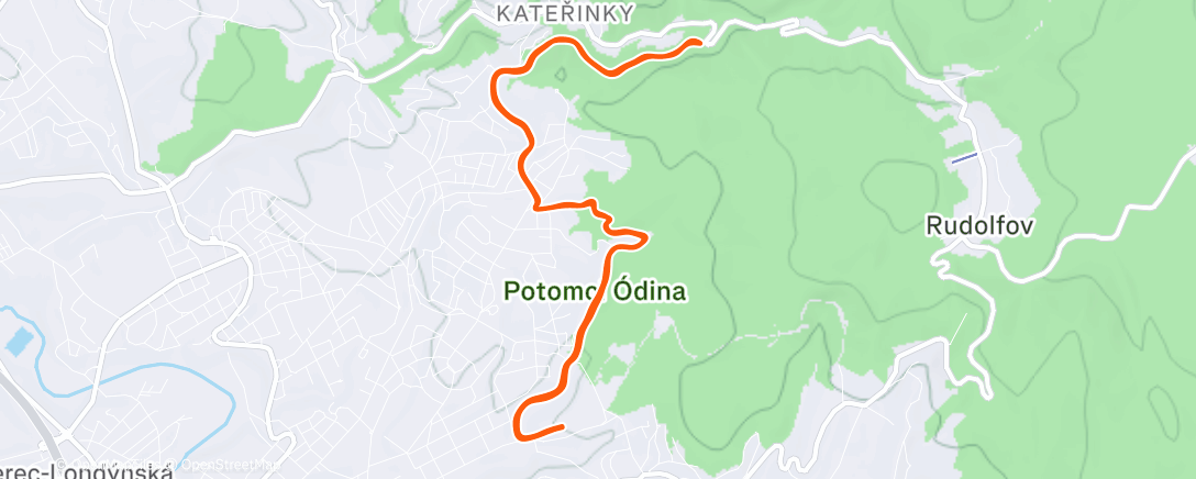 Mapa de la actividad (Klus během Emi Větrníku)