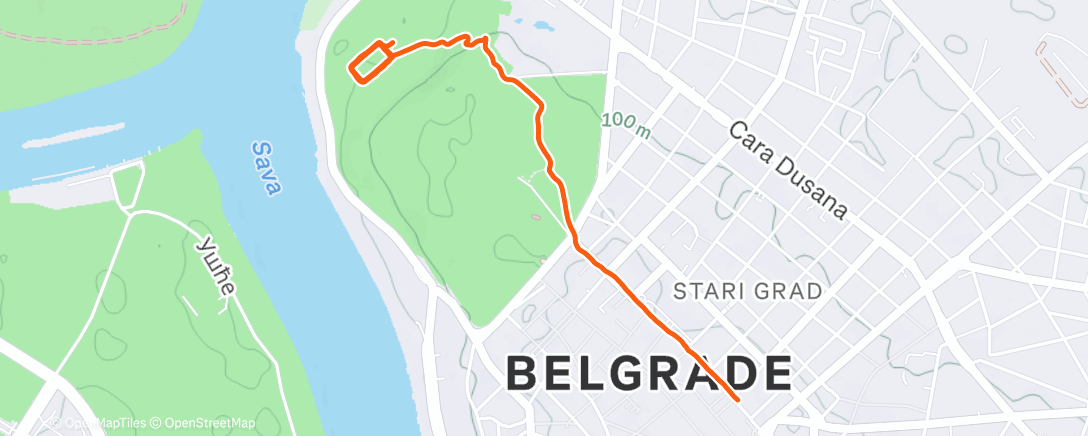 Map of the activity, Morning Trail Run