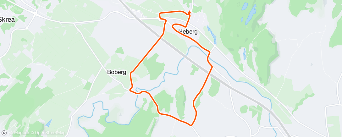 Map of the activity, Morning Run