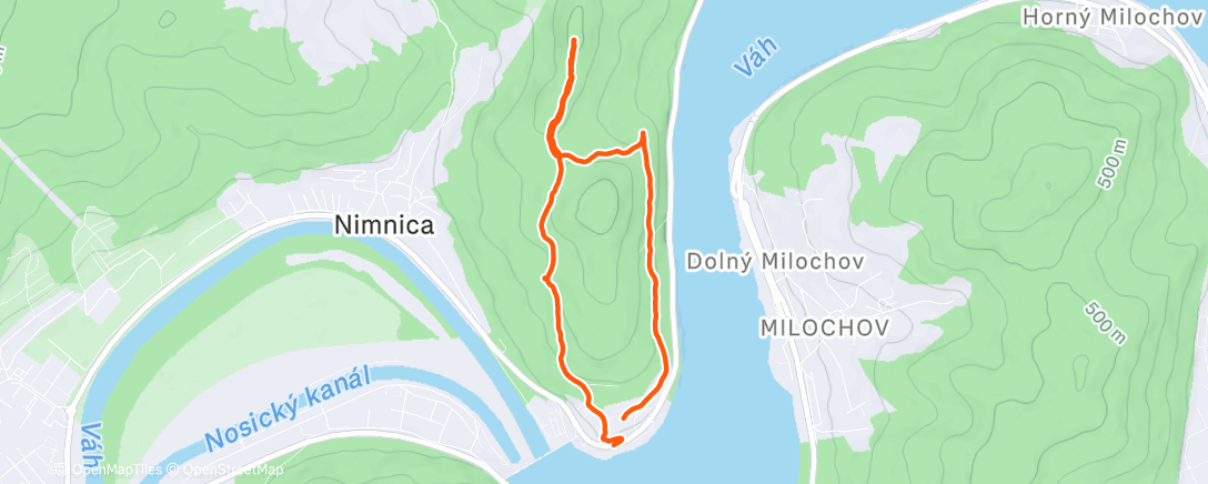 Map of the activity, Afternoon Hike