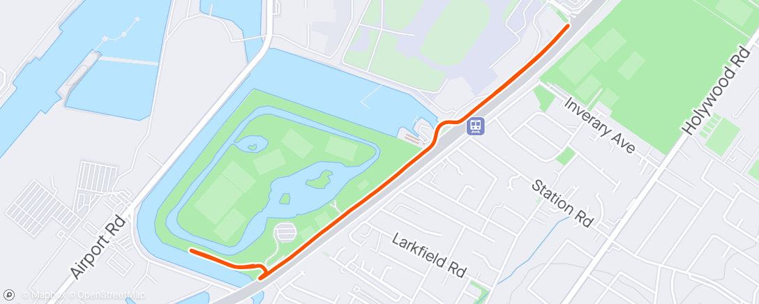 Map of the activity, Afternoon Run