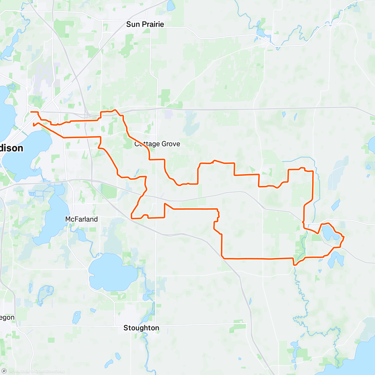 Map of the activity, Trek Midwest Ride
