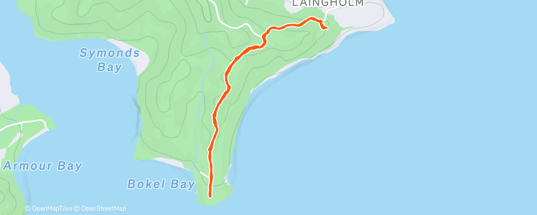 Map of the activity, Evening Run