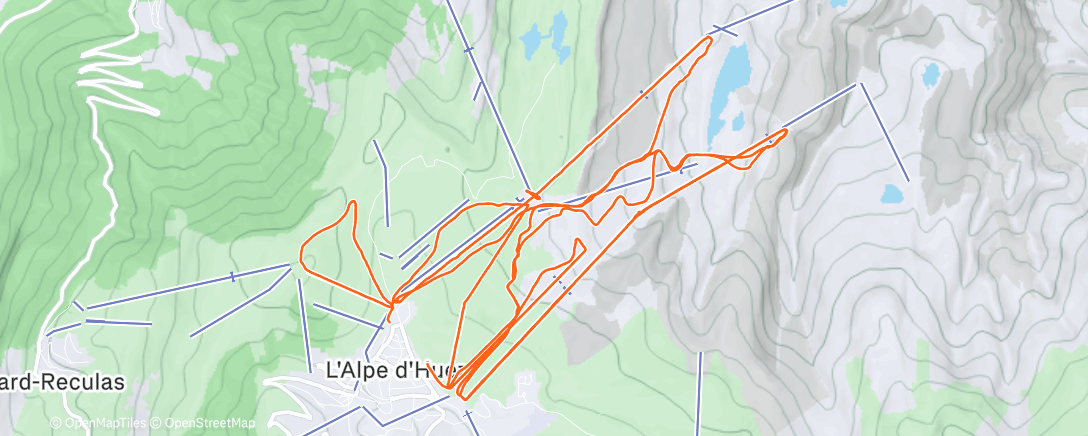 Map of the activity, Ski alpin dans l'après-midi