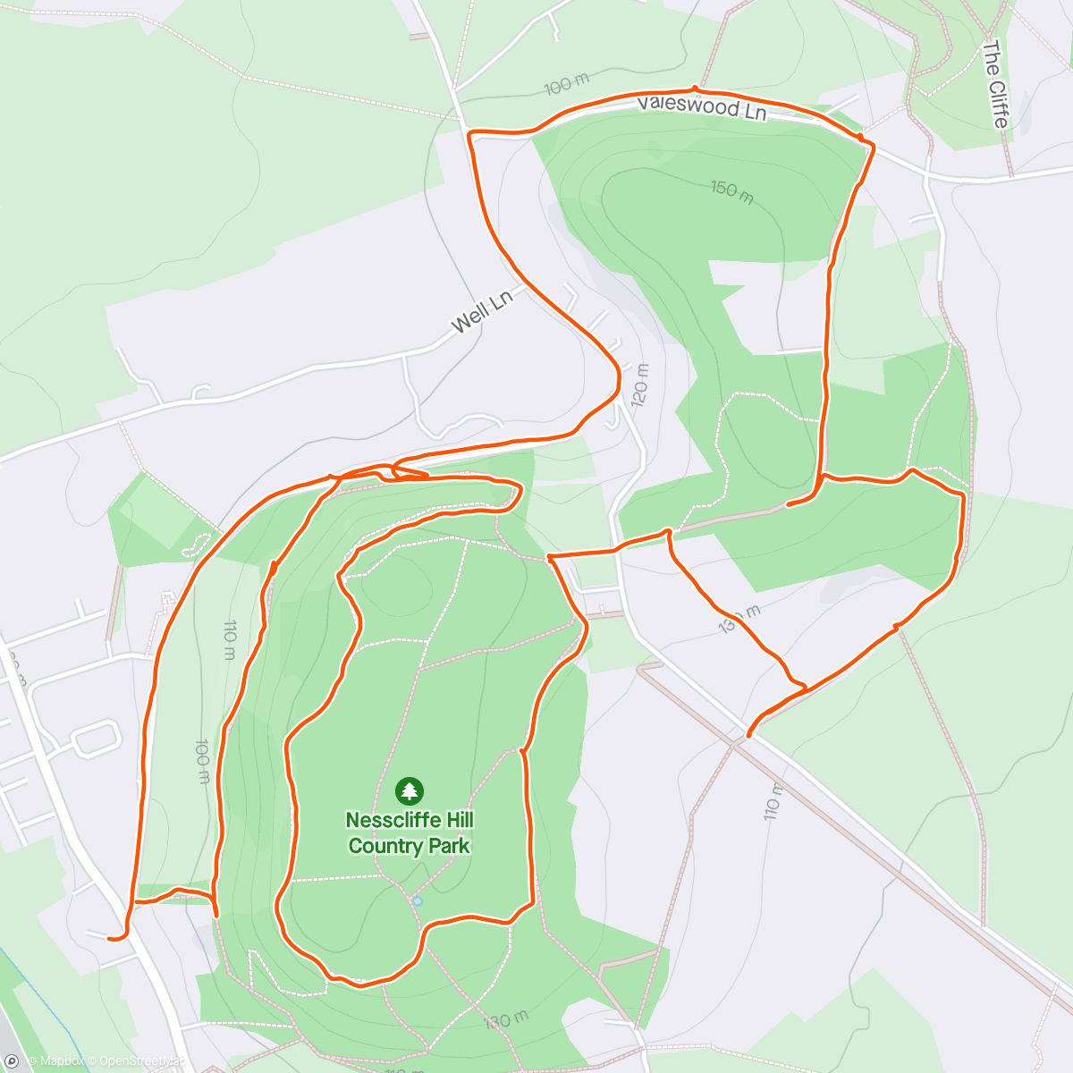 Mapa da atividade, Donnington H3 Hash