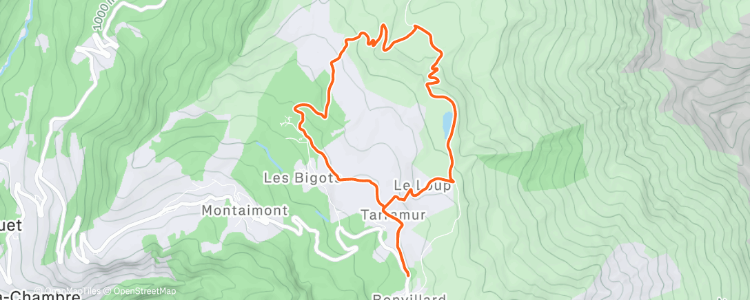 Map of the activity, Randonnée le midi