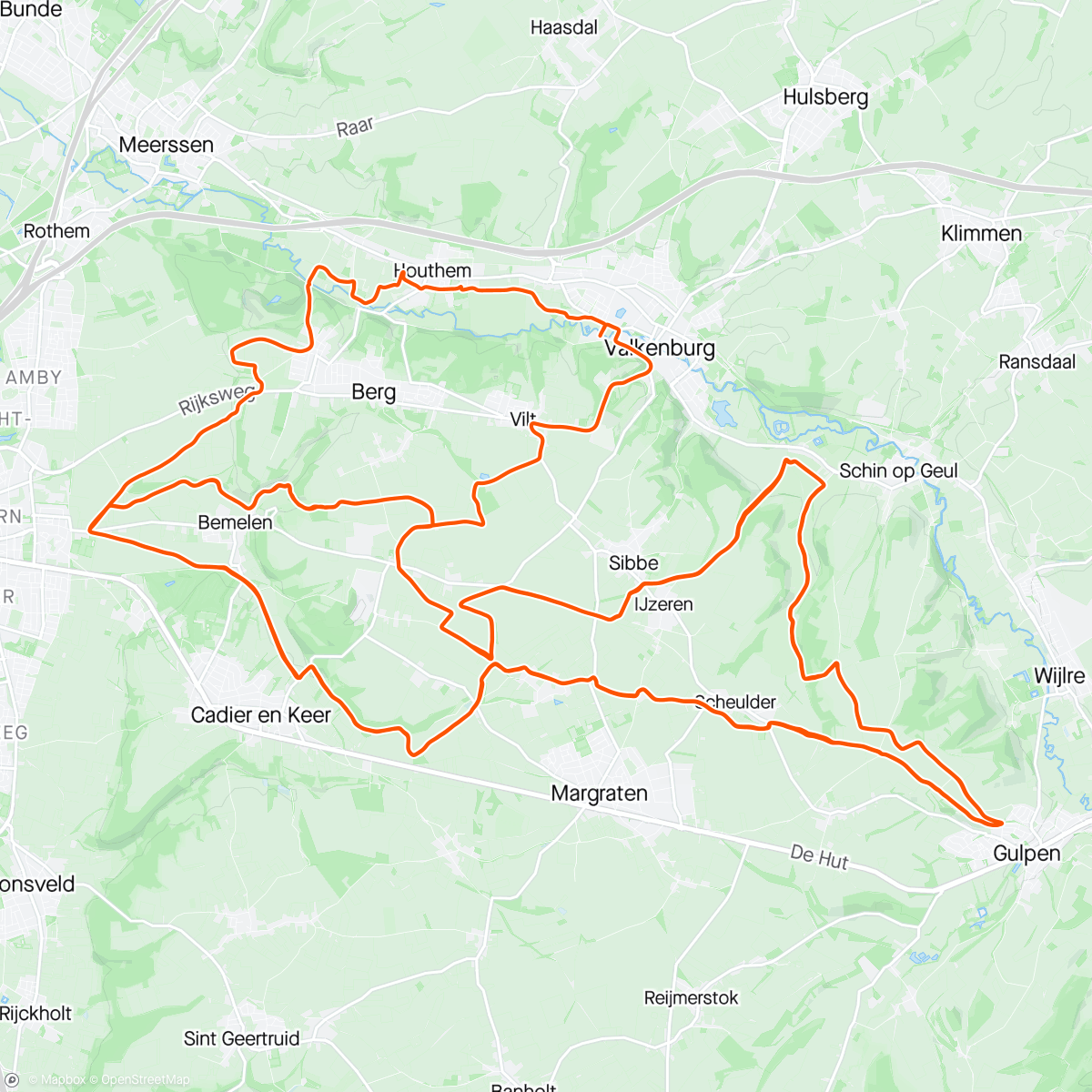 Mapa de la actividad, UCI Gravel Valkenburg - 15de