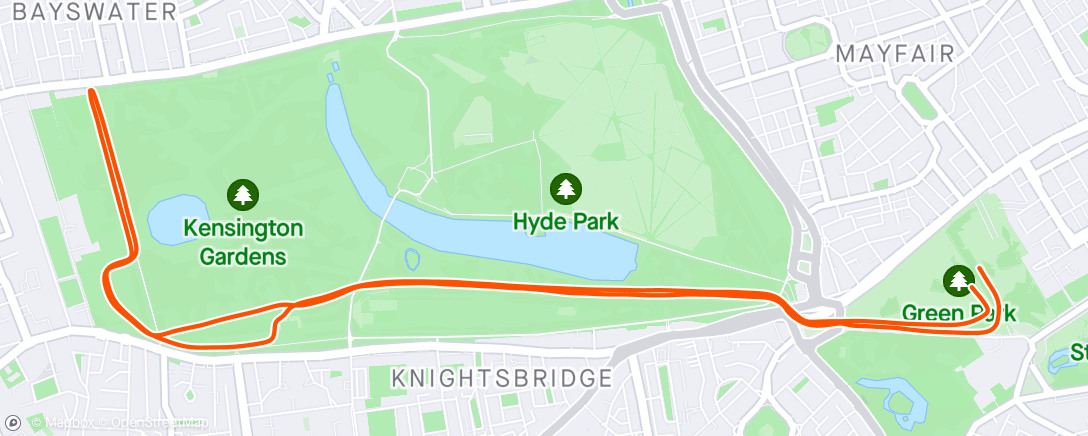 Карта физической активности (Hyde park loop)
