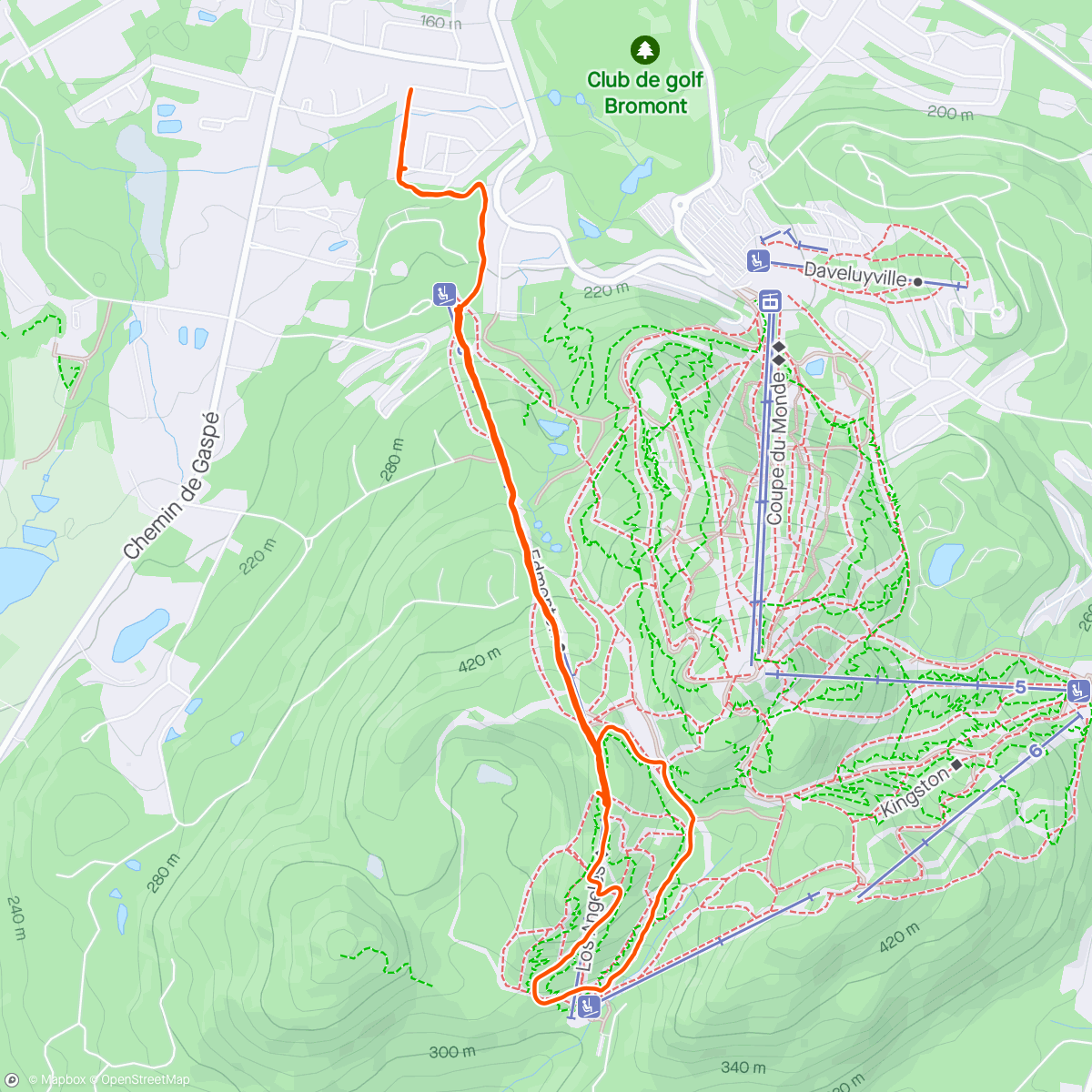 Karte der Aktivität „Trail le matin”