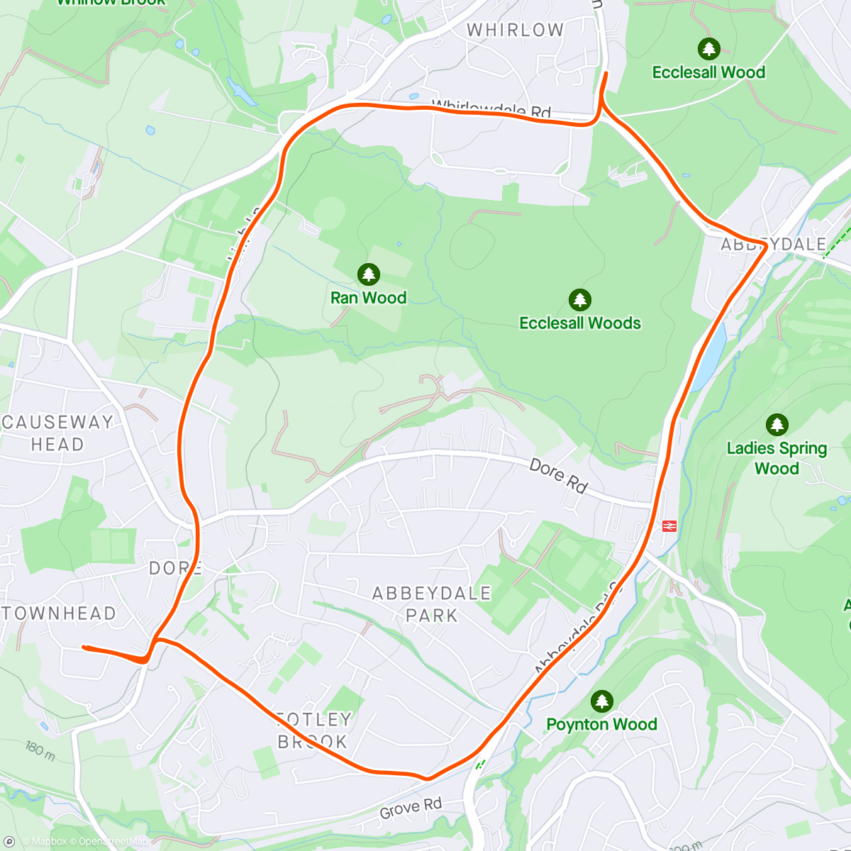 Map of the activity, Hilly Morning Run