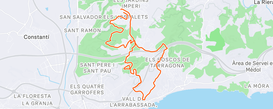 Map of the activity, Tabla del 4 mtb