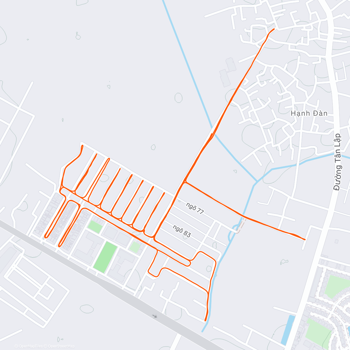 Map of the activity, Morning Run