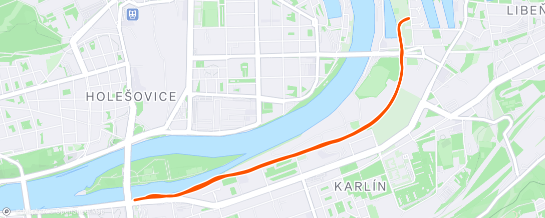 Map of the activity, Morning Run