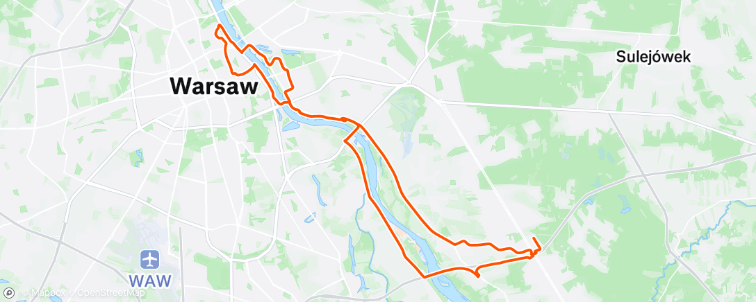 Map of the activity, Afternoon Ride