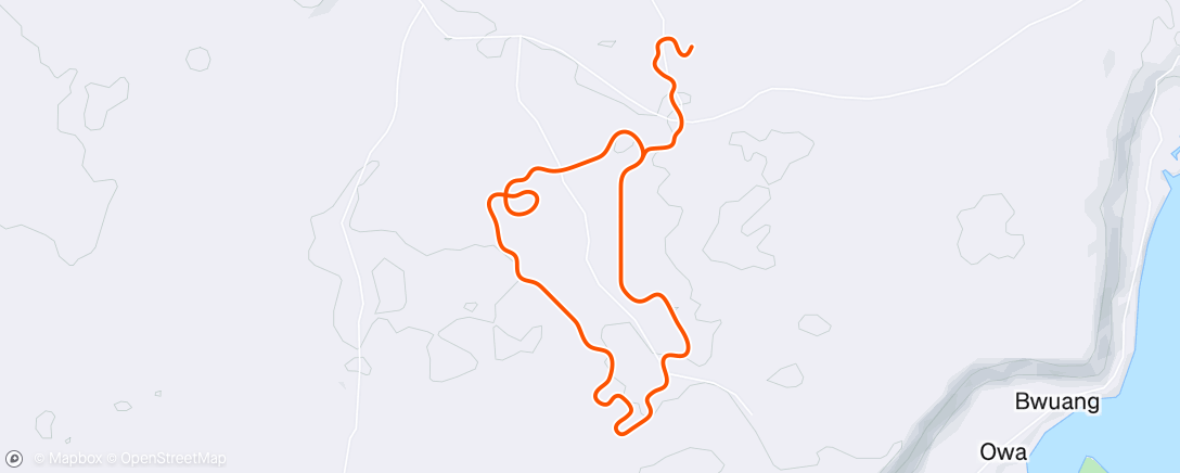 Map of the activity, Zwift - Z2 in Makuri Islands