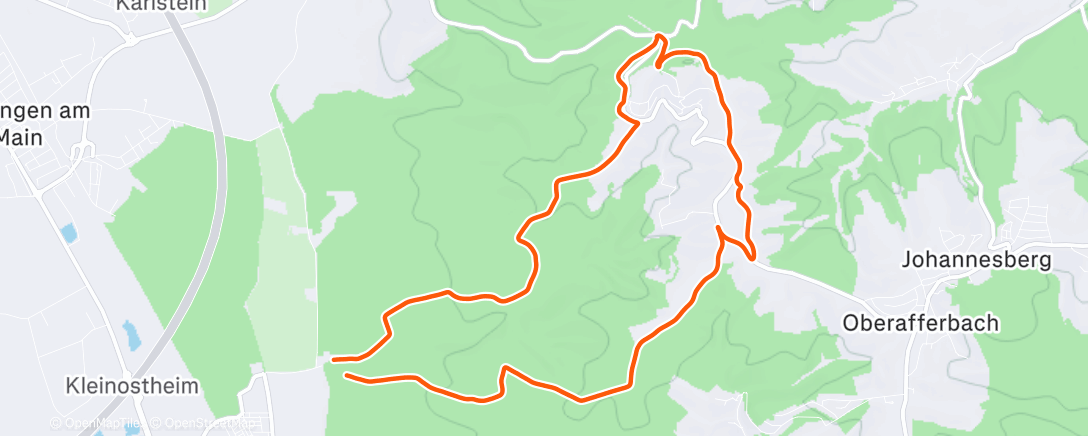 Карта физической активности (Lauf am Nachmittag)