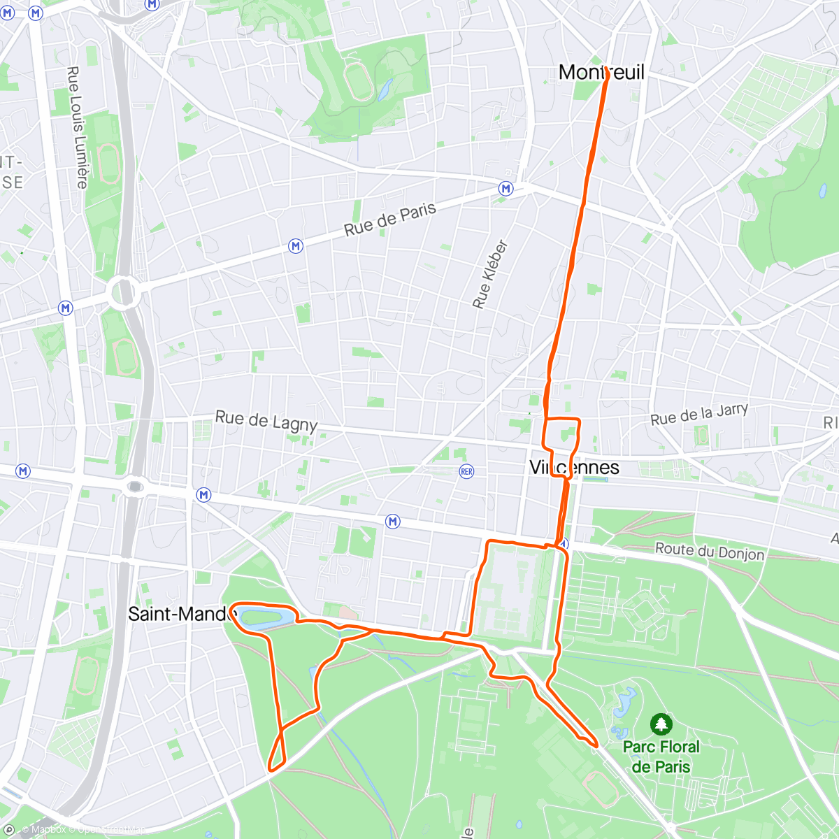 Map of the activity, Petit tour au bois entre deux ☁️