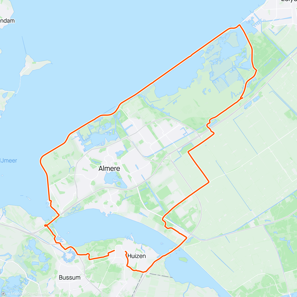 Mapa de la actividad, Rondje Oostvaardersplassen