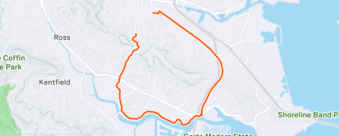 Map of the activity, Morning Run