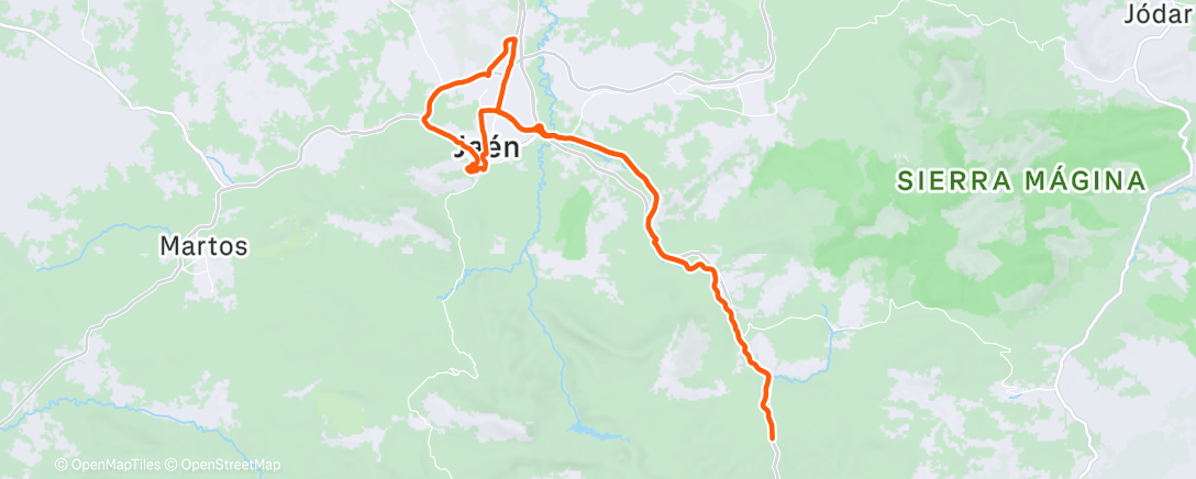 Map of the activity, Bicicleta por la mañana