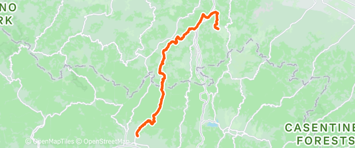 Route map of Monzuno to Pistoia