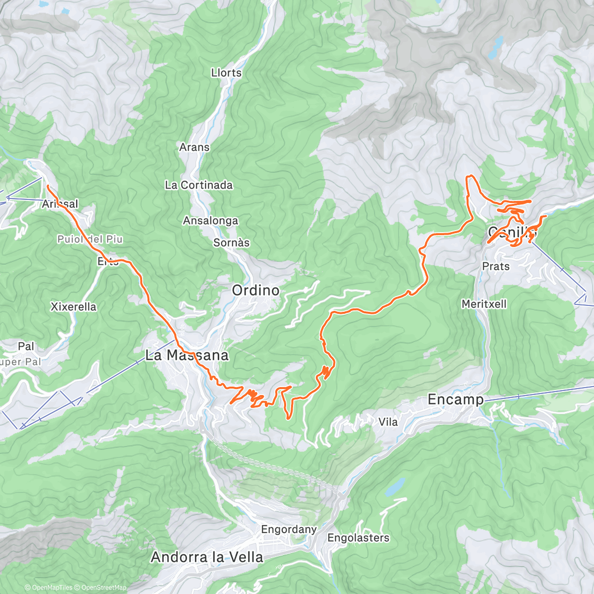 Map of the activity, Afternoon Mountain Bike Ride