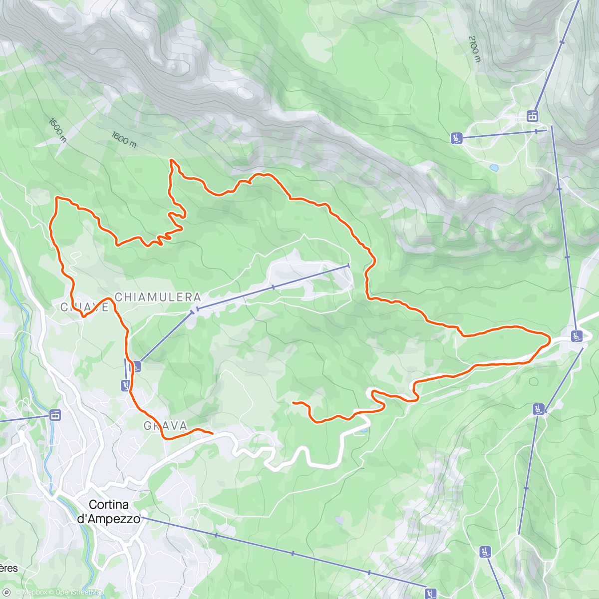 Map of the activity, TOO COLD: Larieto