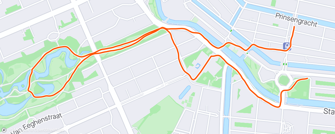 Map of the activity, Afternoon Run🤞