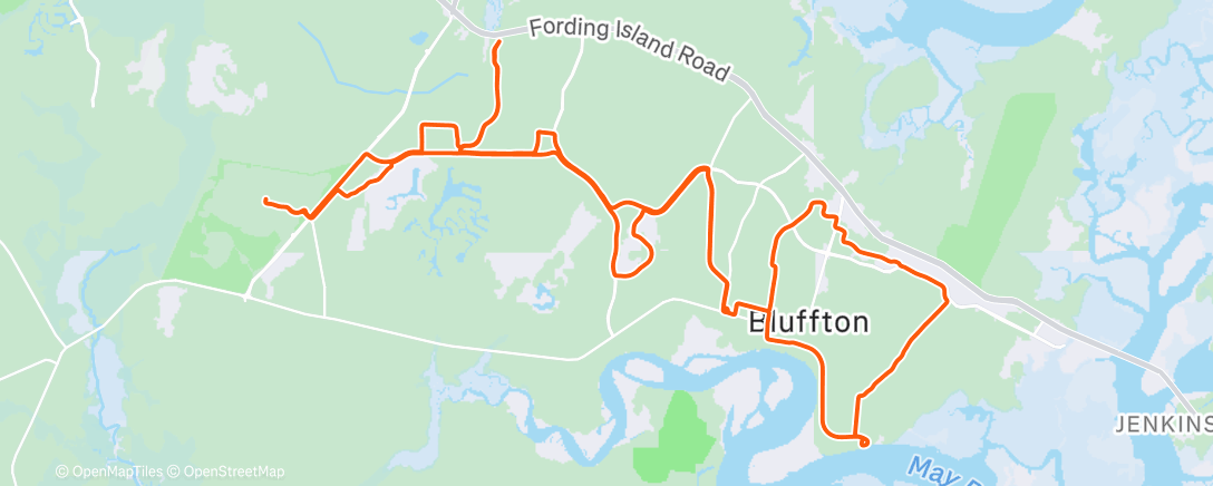 Map of the activity, Bluffton: Free Ride