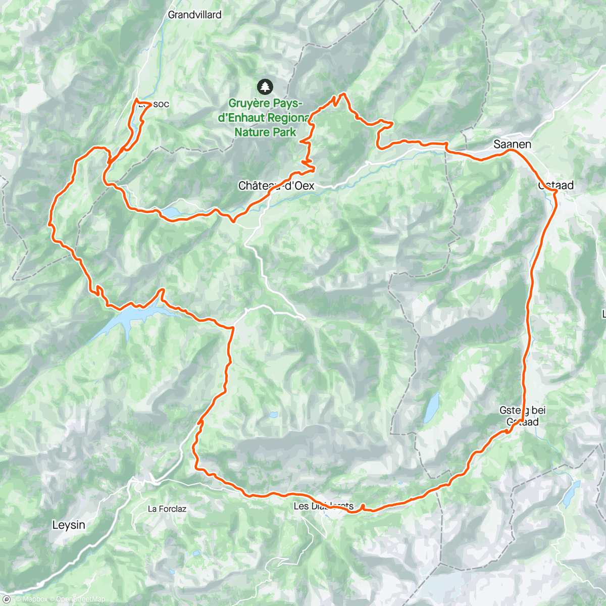 Map of the activity, Hongrin Pillon Alpage Chateau-d'Oex