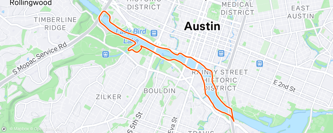 Map of the activity, Morning Run